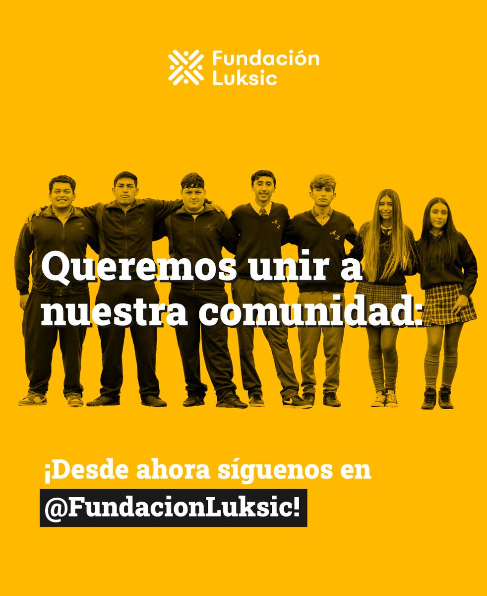 ¡Hola a todos! Hoy más que nunca estamos comprometidos con el trabajo que realizamos a través de MueveTP, es por eso que a partir de ahora, todo el contenido relacionado con nuestra área de Educación se publicará en la cuenta oficial de la Fundación: @fundacionluksic. ¡Nos vemos!