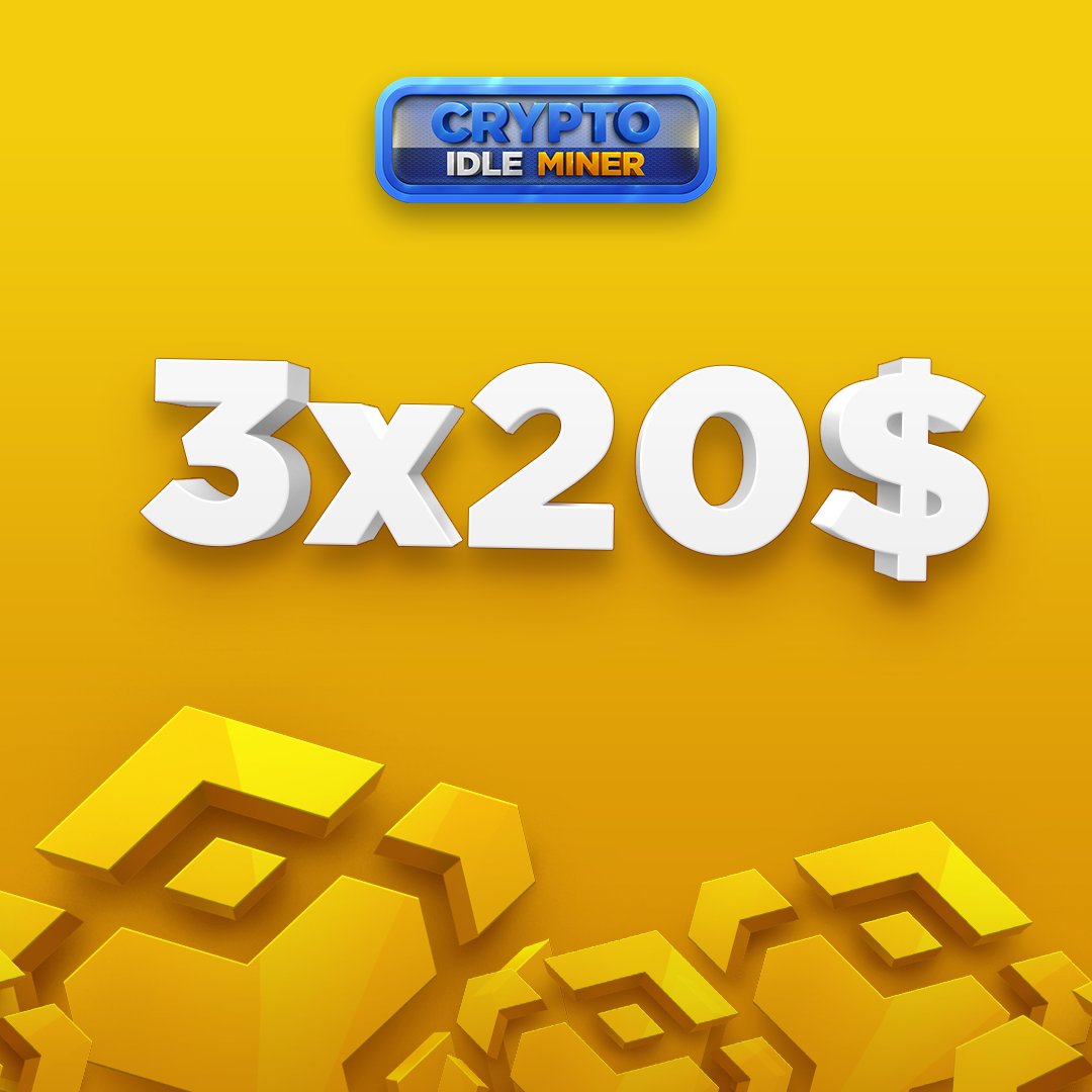 🎉 CRYPTO GIVEAWAY 🎉

We're giving away $20 worth of #BNB to 3 lucky players! 💰

To enter:

1️⃣ Follow, Like &amp; Retweet
2️⃣ Download Crypto Idle Miner
3️⃣ Post screenshot of the game with account level 2 or above

Entries close in 72 hours! ⏰

▶️ Download: idleminer.onelink.me/Irub/dff77bba