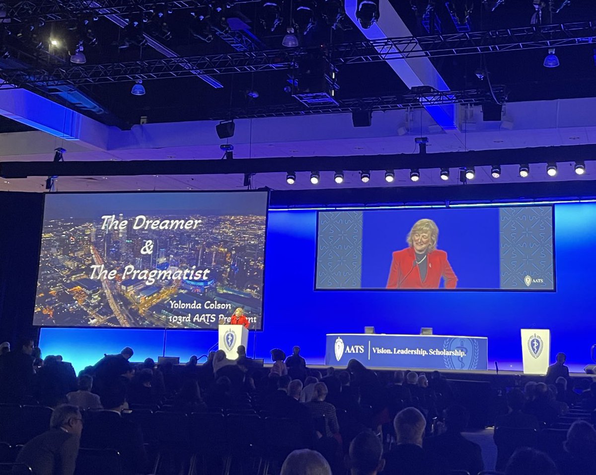 MGH CT Surgery Residency Program (@mghctsurgery) on Twitter photo An incredible Presidential Address by our very own <a href="/DrYolondaColson/">Yolonda L. Colson MD, PhD</a>. Congratulations to all your accomplishments!! #AATS2023 An incredible Presidential Address by our very own <a href="/DrYolondaColson/">Yolonda L. Colson MD, PhD</a>. Congratulations to all your accomplishments!! #AATS2023
