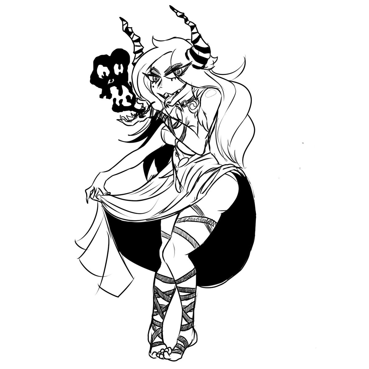 Stirni3's tweet photo. Evil black dragon lady #drawing #dndart https://t.co/kWwJdAQG4A