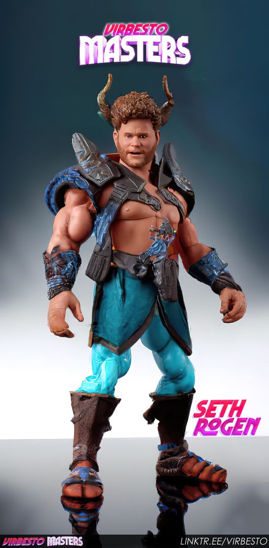 Hey Seth Rogen @SethRogen #sethrogen The action figure I made freaks me out every time I see it
linktr.ee/virbesto linktr.ee/virbesto #artwork #aiartist #aiartwork #heman #toys4sale #toycollection