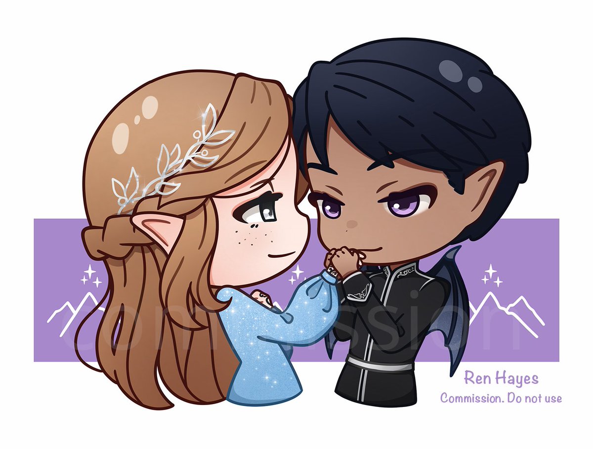 Ren_twst's tweet photo. Feyre and Rhysand 🦇

#acotar #feyre #rhysand #feyrearcheron #feysand #chibi https://t.co/rhBxlynyHE