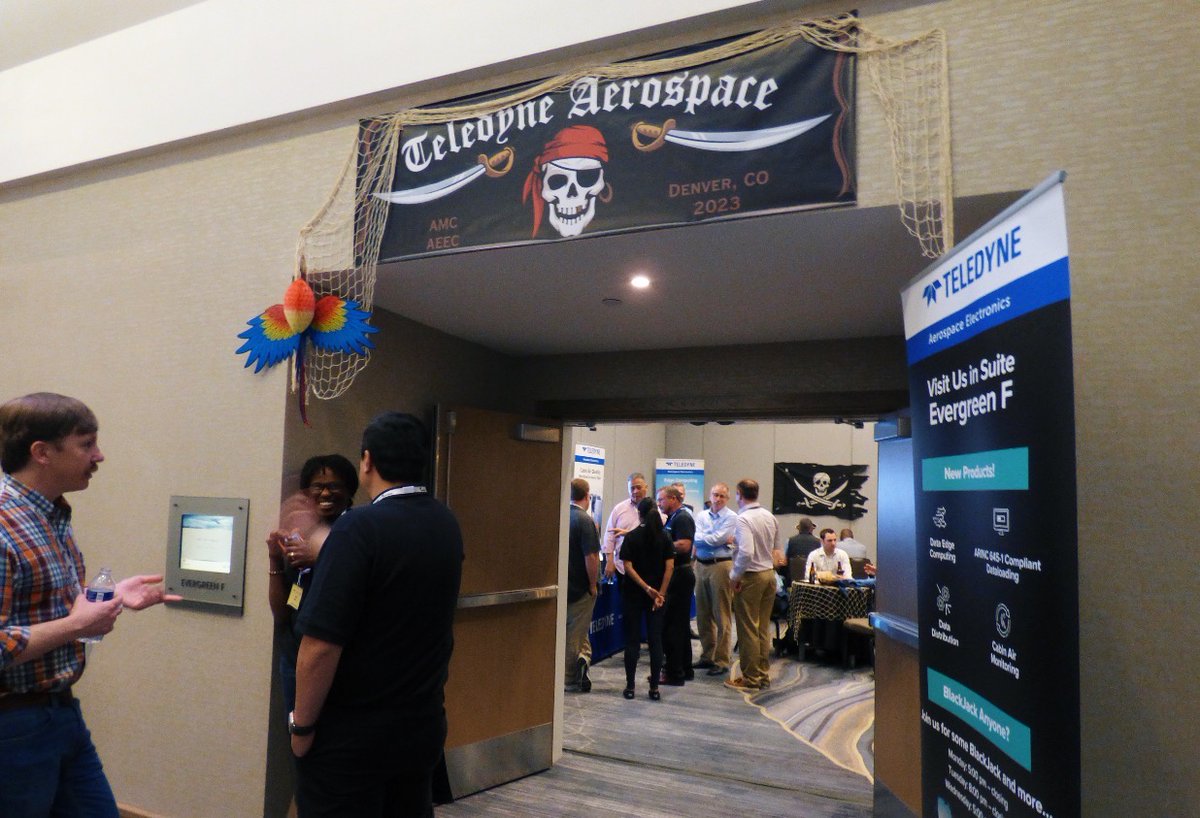 TDYControls's tweet photo. Day 2 at #AMCAEEC2023 and still two days left to come meet the Teledyne Team! 

Stop by Suite Evergreen F, we look forward to connecting with you. 
#tradeshow #teledyne #team #aerospaceindustry #newtechnology #securedata #dataprocessing https://t.co/GE0OPvWyrr