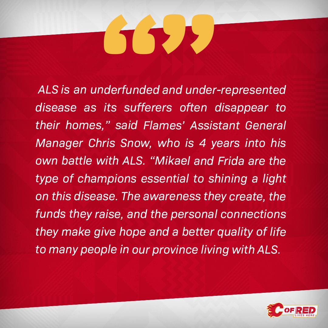 Mikael and Frida Backlund have been long-time supporters of the ALS Society of Alberta, working with them on a variety of initiatives and they have been personally responsible for raising over $400,000 for the non-profit.

<a href="/ChrisSnowCGY/">Chris Snow</a> shares why this work is so important ❤️