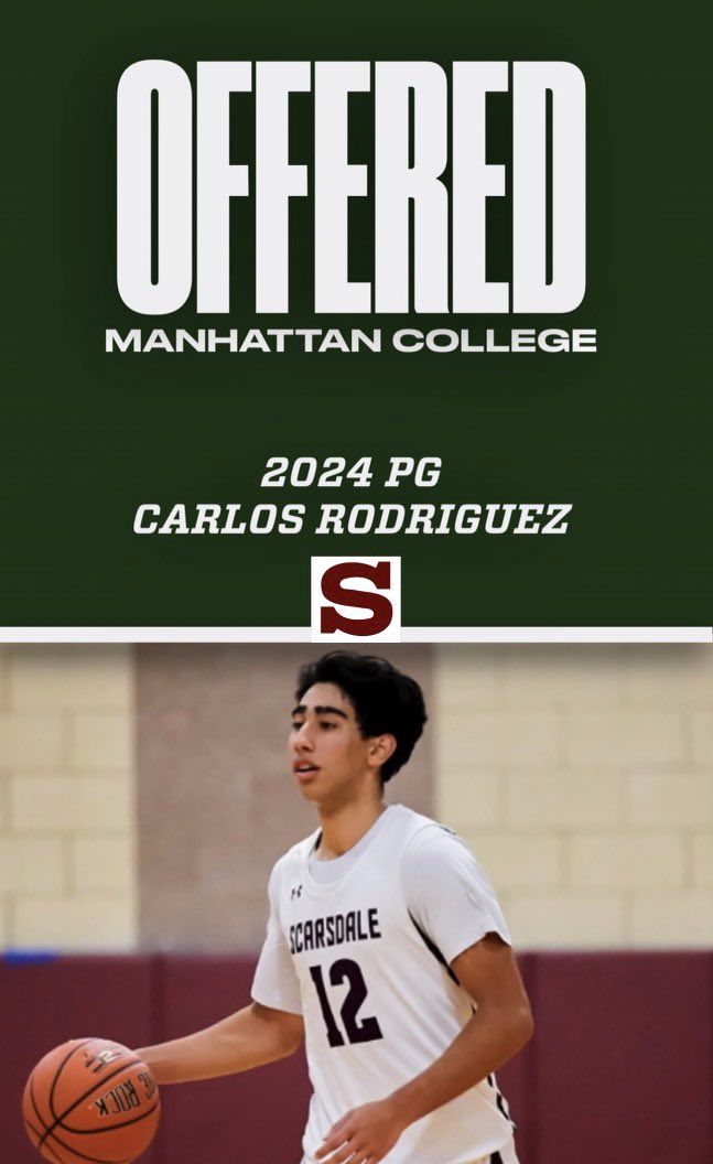 Carlos Rodriguez (@12_carlos__) on Twitter photo I’d like to thank Coach Gallagher & the Manhattan staff for giving me my first D1 offer! Huge thank you to my parents, family, <a href="/DersFaithful/">ScarsdaleScores</a>, <a href="/jamelio1230/">Coach Joe Amelio</a>, & <a href="/_JordanGriffith/">Jordan Griffith</a> for all of their support. You can catch me with Coach Satterfield (Kip’s Bay) on the HoopGroup Circuit! I’d like to thank Coach Gallagher & the Manhattan staff for giving me my first D1 offer! Huge thank you to my parents, family, <a href="/DersFaithful/">ScarsdaleScores</a>, <a href="/jamelio1230/">Coach Joe Amelio</a>, & <a href="/_JordanGriffith/">Jordan Griffith</a> for all of their support. You can catch me with Coach Satterfield (Kip’s Bay) on the HoopGroup Circuit!