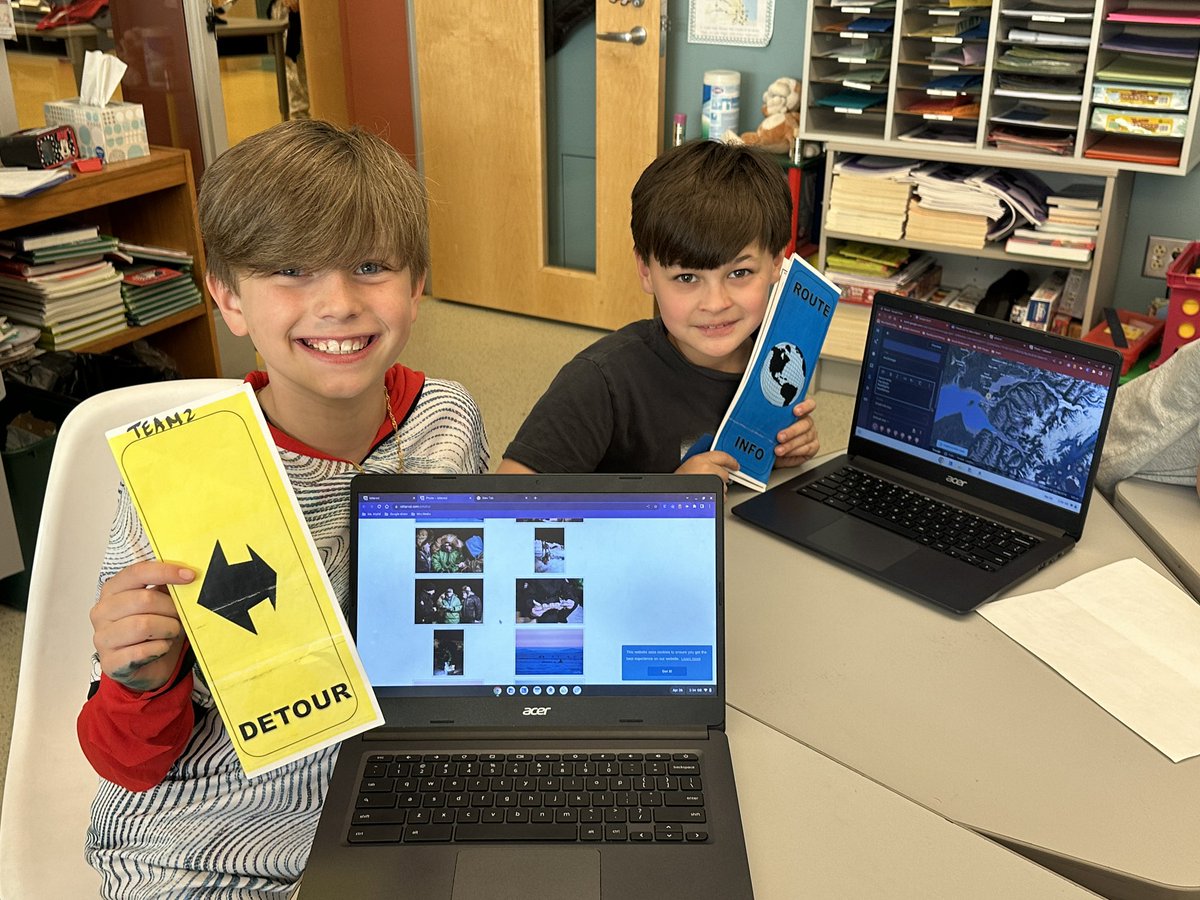 missklipfel's tweet image. 4th grade explorers set out on their 
@AmazingRaceCBS through the West Region of the United States 🌍 Route info gives clues to locations. Detour &amp;amp; roadblock tasks immerse us in the location &amp;amp; culture #explorermindset #whereiexplore #connectingfurther