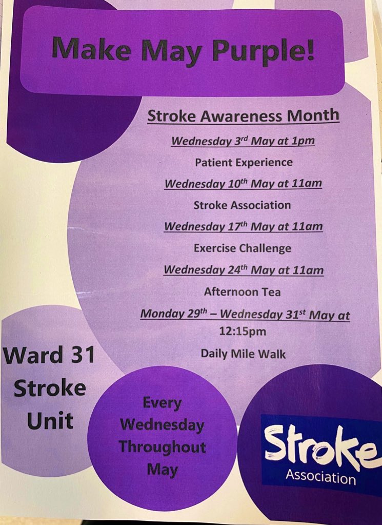 Stroke Unit, MRI (@ward31mri) on Twitter photo Week 2 of Stroke Awareness Month on ward 31 π§ π
<a href="/KawafiEva/">EvaKawafi π³οΈβππͺπΊπͺπΈ</a> is coming to speak to our patients, families and staff about the amazing work that <a href="/TheStrokeAssoc/">Stroke Association</a> can help with rebuilding your life after your stroke.
#amazingcharity #lifeafterstroke #StrokeAwarenessMonth Week 2 of Stroke Awareness Month on ward 31 π§ π
<a href="/KawafiEva/">EvaKawafi π³οΈβππͺπΊπͺπΈ</a> is coming to speak to our patients, families and staff about the amazing work that <a href="/TheStrokeAssoc/">Stroke Association</a> can help with rebuilding your life after your stroke.
#amazingcharity #lifeafterstroke #StrokeAwarenessMonth