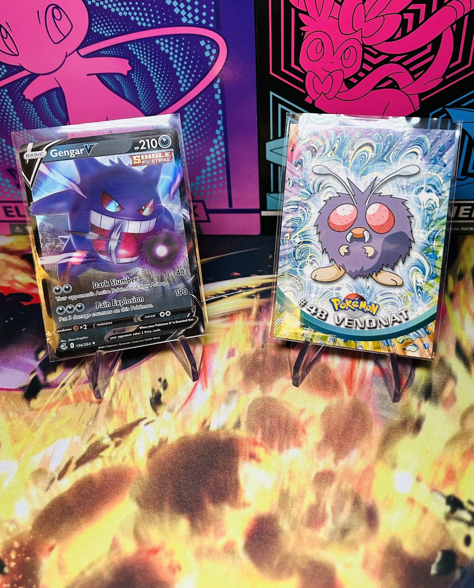🚨#Giveaway Time!! Win this Gengar V &amp; Topps Venonat Combo 😈

- Follow✅
- Retweet♻️
- Tag a Friend 🤝

(Must be maintained for the duration of Giveaway)

Winner will be drawn Friday, May 19th.

#Pokemon #PokemonGiveaway #Prize #Contest #GivingAway #GiveawayAlert #TCG #Giveaways