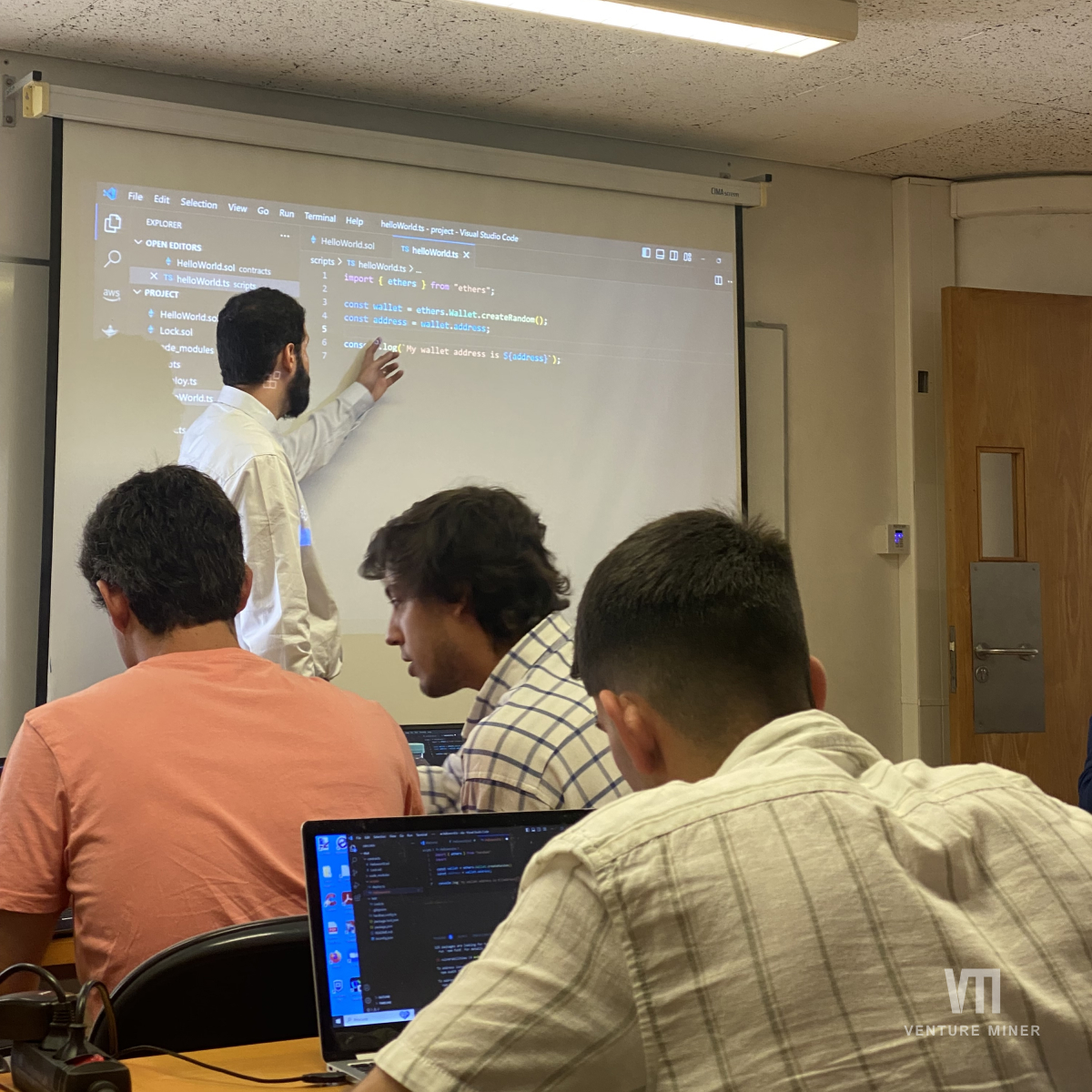 ventureminer's tweet photo. 🎓 Day 1 of our #SolidityBootcamp is officially in the books! 📚 Our attendees had a blast learning Solidity and the #Ethereum blockchain using Remix! But the fun doesn't stop there! 👇 https://t.co/2oKopHNFtr