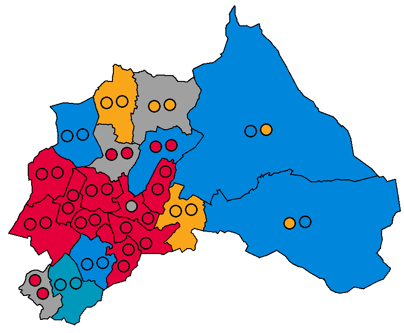 Oldham Metropolitan Borough Council Election 2023 

🌹 Labour/Labour Co-Op - 32 (-3) 
🌳 Conservative - 11 (+2) 
🔶 Liberal Democrats - 10 (+1)
🫂 Independent - 4 (+2) 
🫂 Failsworth Independent Party - 3 (-2)