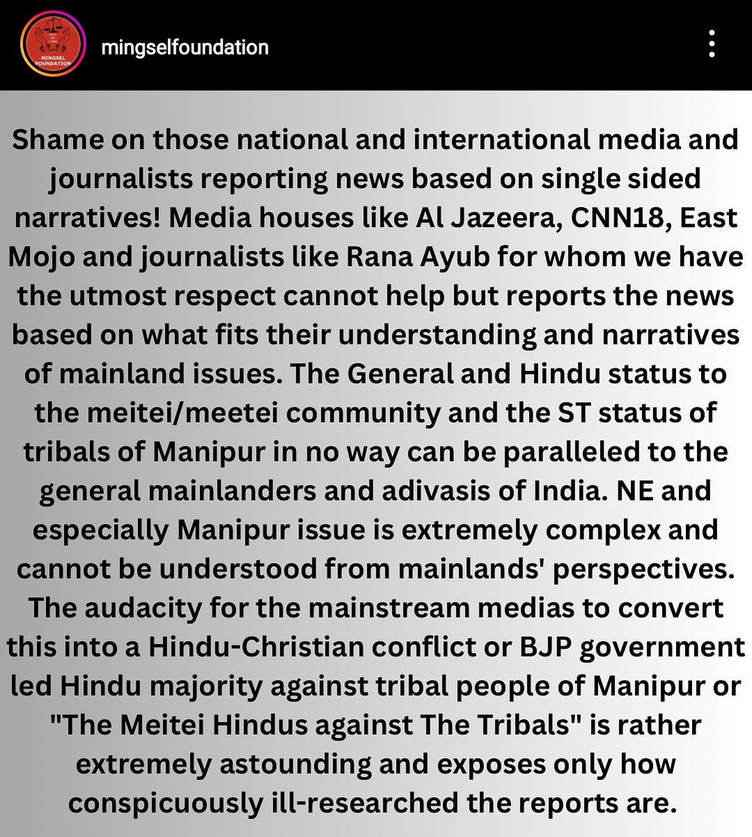 RejiyaSamom's tweet photo. To all those people out there listening and believing the one-sided lies. #savemanipur #savemeitei #manipurisburning #ManipurViolence #manipuronfire https://t.co/IdKQvDnHMG