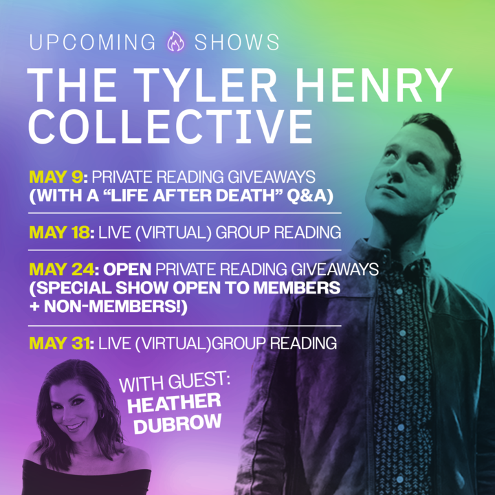 Live tonight, 5/9 - Private Group Reading with Tyler Henry with the opportunity to ask all your questions on Netflix’s Life After Death! Tune in at 5pm PT/ 8 ET! Tune in: f.chat/aZXH
#tylerhenry #tylerhenrymedium #hollywoodmedium  #fireside
@tyhenrymedium