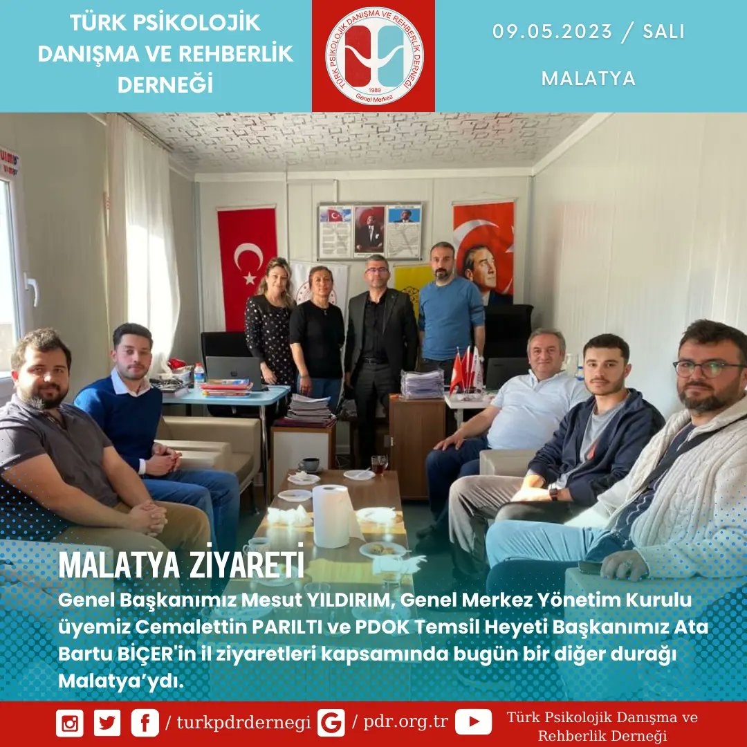 turkpdrdernegi's tweet photo. Genel Başkanımız Mesut YILDIRIM, Genel Merkez Yönetim Kurulu üyemiz Cemalettin PARILTI ve PDOK Temsil Heyeti Başkanımız Ata Bartu BİÇER'in il ziyaretleri kapsamında bugün bir diğer durağı Malatya’ydı.

@pdrogrencileri
@turkpdrmalatya
@inonupdok https://t.co/Ct7UBHBpPW