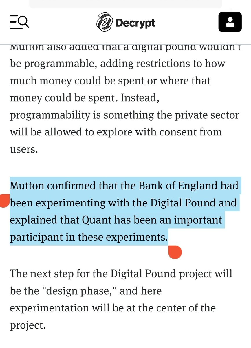 $qnt Wow....loving quant right now. 🚀💥

This is ever so slightly bullish! 🤣

#BankOfEngland #DigitalPound