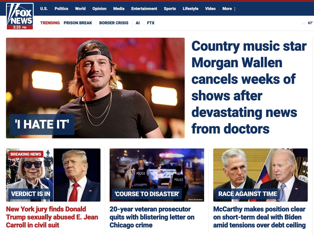 OMG Morgan Wallen re-injured his vocal chords!!!
Thanks, FoxNews for keeping me current on all the important news!
#breaking
#EJeanCarrol