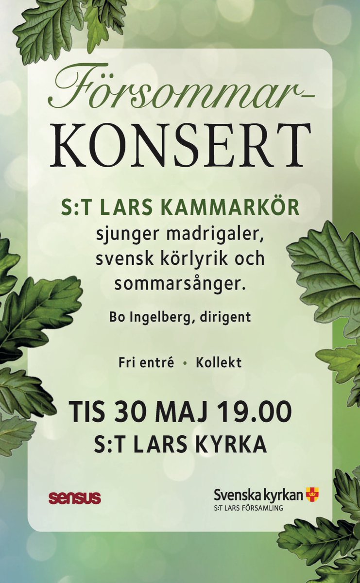ErikAllemann's tweet photo. Kom och lyssna vetja! Nationalromantik och smäktande stämsång! 

#sanktlarskyrka #körsång https://t.co/uXZabUNjrZ