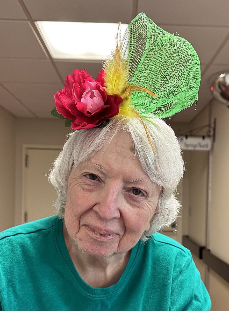 ParkTerraceHC's tweet photo. We love to celebrate Derby week! The residents showed off the Derby fascinators and hats we made for our Derby parade!#TrilogyLiving https://t.co/wk2arCXABE
