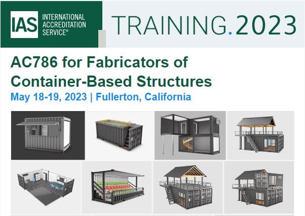 IntlAccredSvc's tweet photo. Fabricators - Join IAS for a free, 1.5 day training course on AC786 accreditation criteria for Fabricators of Container-Based Structures at the Marriott in Fullerton, California May18-19. https://t.co/0mv4OSkwXP #IAS #AC786 https://t.co/mCOLzsMU2a