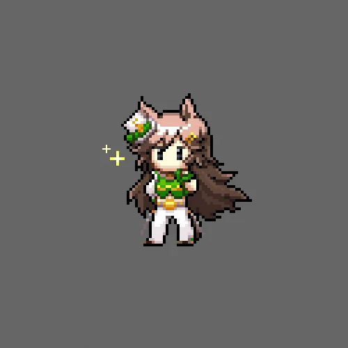 (ドット絵習作1日目)色々描いていきたいです #ウマ娘 #ミスターシービー