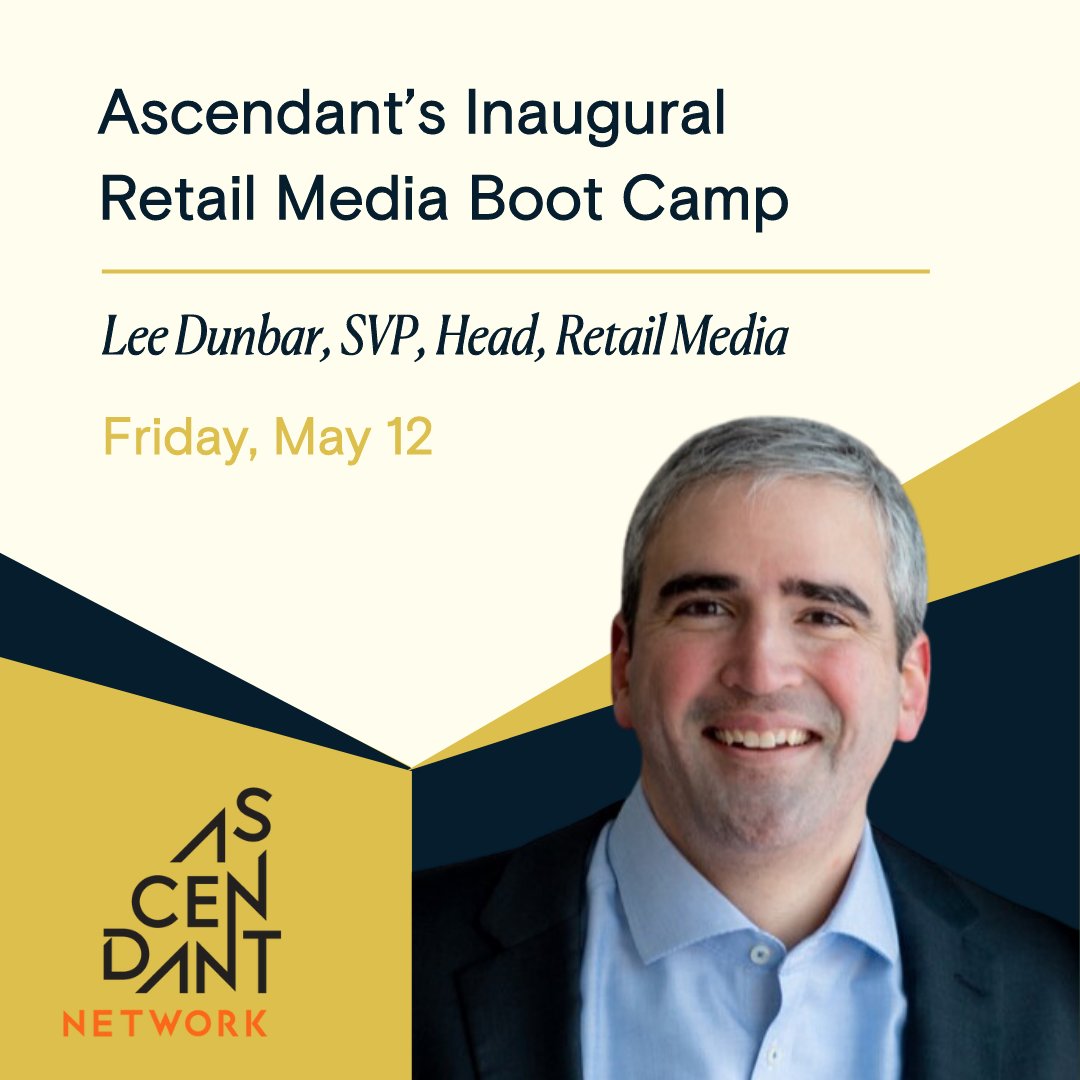 Starcom Worldwide (@starcomww) on Twitter photo In NYC for Ascendant Network's inaugural Retail Media Boot Camp?
Join <a href="/lmdunbar/">Lee Dunbar</a>, SVP, Head of Retail Media for a discussion on 2023 Commerce Trends with <a href="/smulpuru/">Sucharita Kodali</a> of <a href="/forrester/">Forrester</a> and Michal Geller of <a href="/newell_brands/">Newell Brands</a> on May 12.
Learn more: ascendantnetwork.com/rmn-ascendant-… In NYC for Ascendant Network's inaugural Retail Media Boot Camp?
Join <a href="/lmdunbar/">Lee Dunbar</a>, SVP, Head of Retail Media for a discussion on 2023 Commerce Trends with <a href="/smulpuru/">Sucharita Kodali</a> of <a href="/forrester/">Forrester</a> and Michal Geller of <a href="/newell_brands/">Newell Brands</a> on May 12.
Learn more: ascendantnetwork.com/rmn-ascendant-…