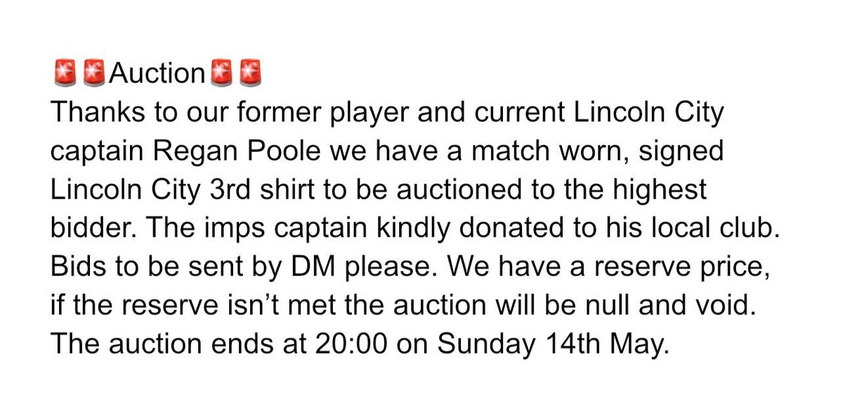grangealbion's tweet photo. 🚨🚨Auction🚨🚨
Massive thank you to @ReganPoole a top lad, top footballer and putting grangetown on the map. 
@LincolnCityImps @LincolnCity_FC @LincolnCityFC_ 

https://t.co/a5ToFAUEOz

https://t.co/wJIlcekeMT

https://t.co/uKkQHmClXU 

#⚫️⚪️🔴⚪️ https://t.co/b7VNQVOdYw