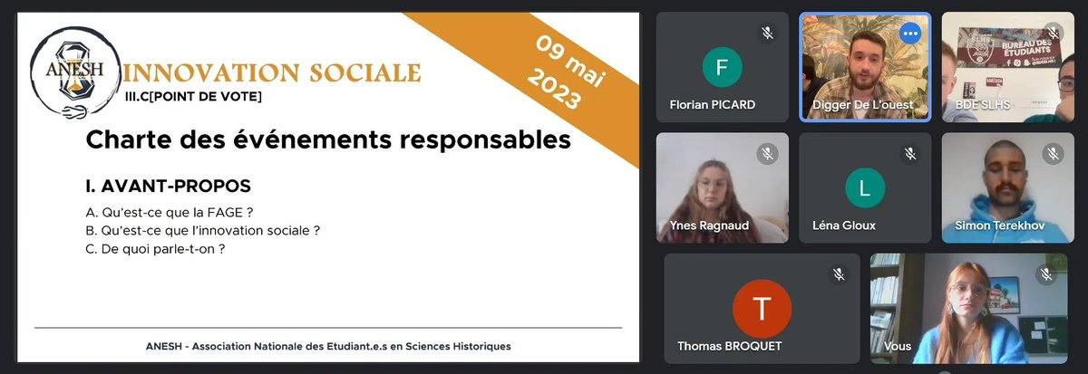 #CANESH | Ce soir se déroulait le Conseil d'Administration de mai de l'ANESH, un temps d'échange avec nos associations et élu.e.s étudiant.e.s 🗣️

🟠 Défense des droits 
🟠 #Culture Historique
🟠 Formation 
🟠 Réforme des bourses
🟠 OIP

Merci à notre réseau pour leur présence !