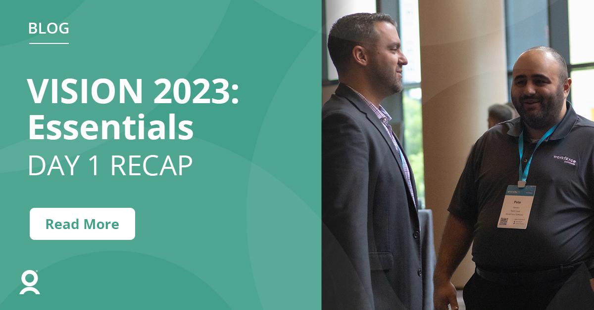 ErickJManuel's tweet image. Get the highlights from VISION 2023: Essentials. Our Day 1 Recap blog is live now with a summary of the lineup of global breakout sessions led by customer speakers, WorkForce Software experts, and experienced global partners. ow.ly/gbnx104GouE #WFSVISION23 #MakingWorkEasy