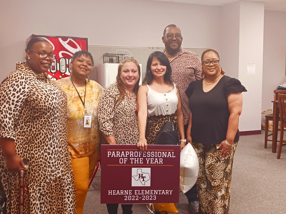 Who's the Paraprofessional of the Year at Hearne Elementary?
Christina Delgado of course! Congratulations! #Unstoppable 💯💯💯💯💯💯