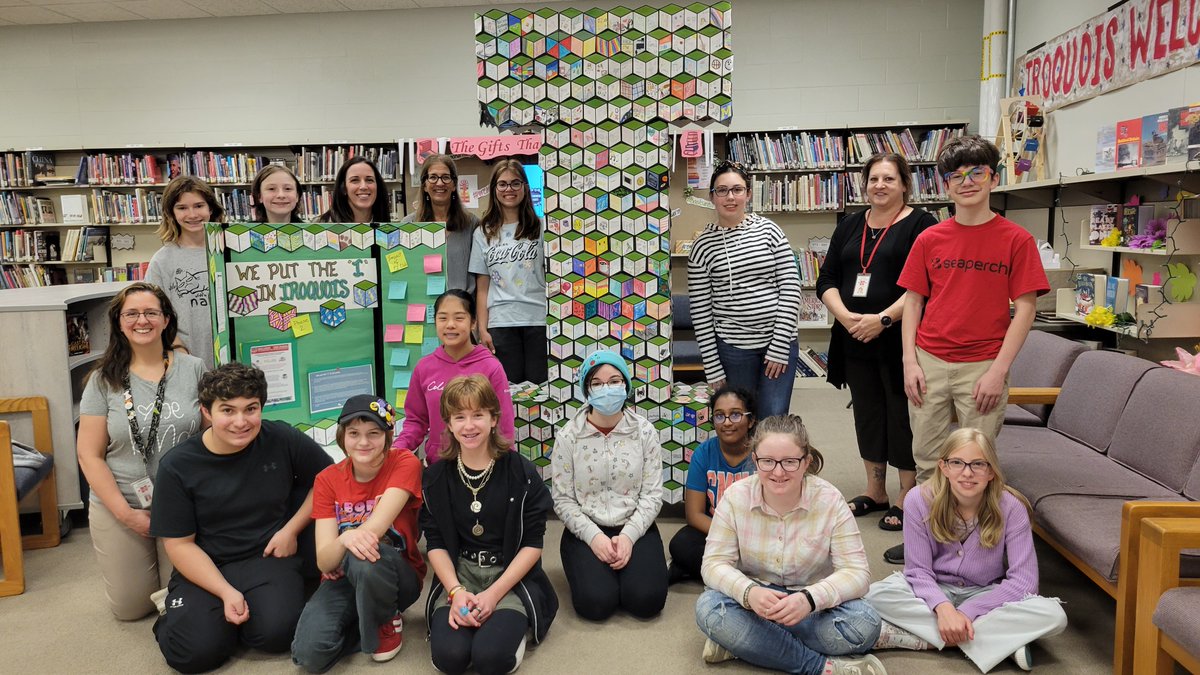 The "I" in Iroquois cubes (used SEPTA’s district-wide mural) continue to represent each student's uniqueness as building blocks to the Iroquois community. bit.ly/3LPLRSX