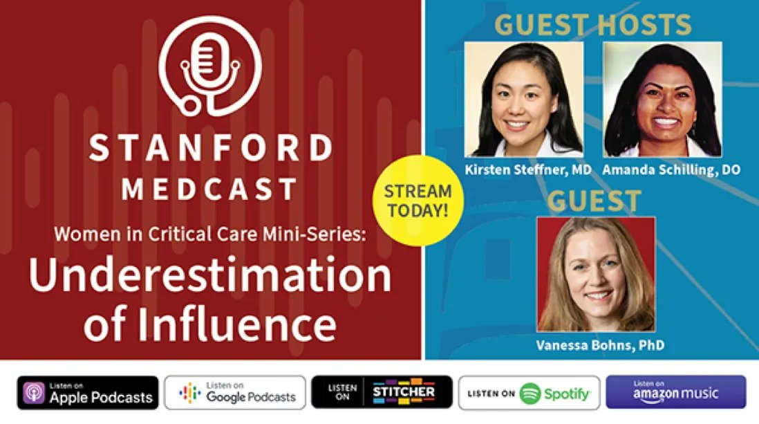 Society of Critical Care Anesthesiologists (@socca_critcare) on Twitter photo SOCCA has collaborated with @stanfordcme for a new Women in Critical Care podcast mini-series | Join <a href="/profbohns/">Vanessa Bohns</a> <a href="/KSteffner/">Kirsten Steffner, MD</a> & Amanda Schilling as they discuss “Underestimation of Influence” | Stream: buff.ly/3ogDqIb | <a href="/stanfordmedcast/">Stanford Medcast</a> <a href="/shahlasi/">Shahla Siddiqui, MD, MSc, FCCM</a> <a href="/madihasyed85/">Madiha Syed</a> SOCCA has collaborated with @stanfordcme for a new Women in Critical Care podcast mini-series | Join <a href="/profbohns/">Vanessa Bohns</a> <a href="/KSteffner/">Kirsten Steffner, MD</a> & Amanda Schilling as they discuss “Underestimation of Influence” | Stream: buff.ly/3ogDqIb | <a href="/stanfordmedcast/">Stanford Medcast</a> <a href="/shahlasi/">Shahla Siddiqui, MD, MSc, FCCM</a> <a href="/madihasyed85/">Madiha Syed</a>