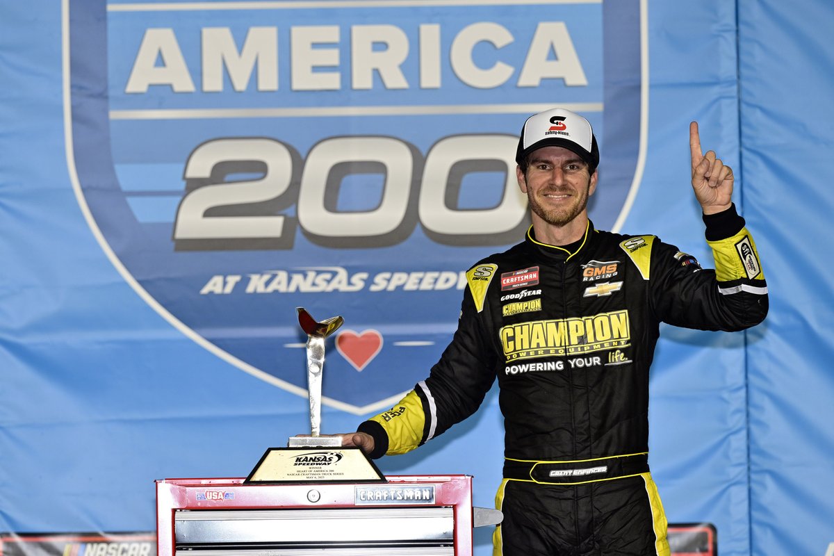 Congratulations to @GrantEnfinger and the Safety-Kleen serviced @GMSRacingLLC team for taking the checkered flag at @kansasspeedway over the weekend!