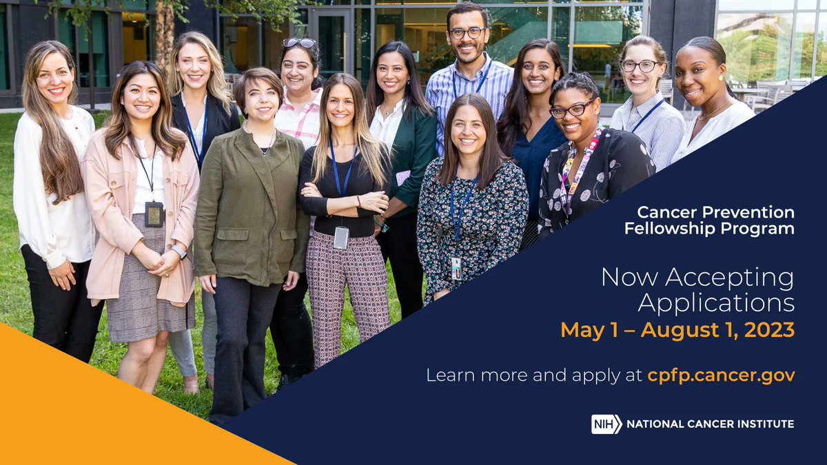 Are you passionate about #CancerResearch? Apply to the Cancer Prevention Fellowship Program! Obtain comprehensive training in cancer prevention and control research, emphasizing mentorship, networking, and hands-on experience. cpfp.cancer.gov