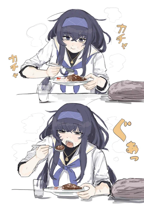 いっぱい食べてくれ、ウイ。 #ブルアカ