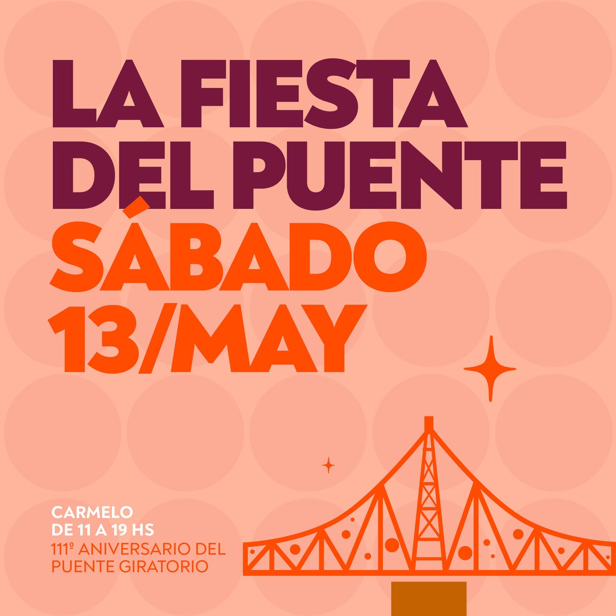 minturuy's tweet photo. 🌉📅 ¡NUEVA FECHA! El Puente Giratorio de Carmelo, un orgullo para la ciudad y el departamento de Colonia, cumple 111 años y la ciudad lo celebrará con una gran fiesta el próximo sábado 13 de mayo. https://t.co/uF9pOt6ZtT