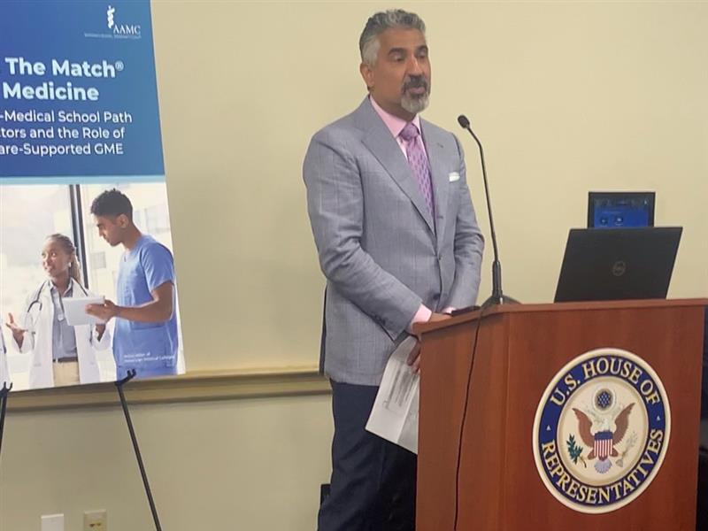 AAMCtoday's tweet photo. Thanks to @AtulGroverMD, Geoffrey Young, &amp; @LJMarquez for sharing insights on the pathway to becoming a physician and the role of The Match® process &amp; discussing Congress’ role in supporting physician training through Medicare-supported GME. https://t.co/voeK8VNbPd https://t.co/4IgSToFPsm