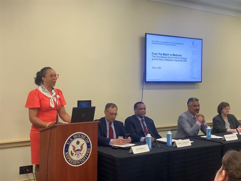 AAMCtoday's tweet photo. Thanks to @AtulGroverMD, Geoffrey Young, &amp; @LJMarquez for sharing insights on the pathway to becoming a physician and the role of The Match® process &amp; discussing Congress’ role in supporting physician training through Medicare-supported GME. https://t.co/voeK8VNbPd https://t.co/4IgSToFPsm