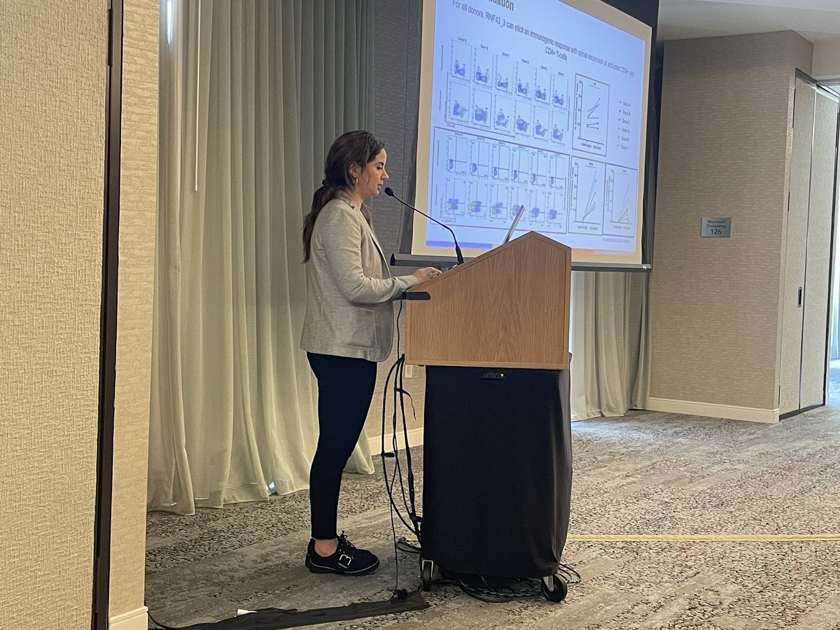 FahriyeDuzagac's tweet image. Excited to share our findings on immune tolerance and prevention of cancer progression in #Lynch syndrome and our neoantigen discovery/validation efforts with @AnaMBolivarA at the @IOTNmoonshot  SC meeting.  I also humbled to receive the early career scientist presenter award.