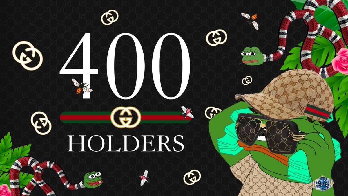 We just hit 400 $GUCCI Bag Holders! 🐍❤️