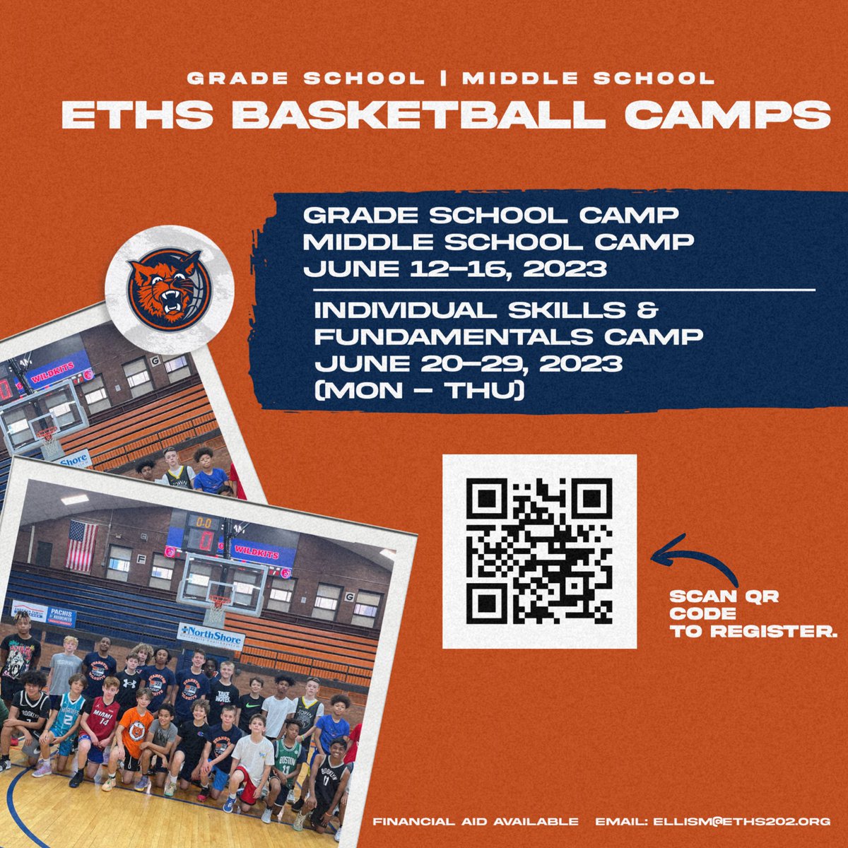 𝗙𝗶𝗻𝗱 𝗬𝗼𝘂𝗿 𝗚𝗮𝗺𝗲 𝗔𝘁 𝗦𝘂𝗺𝗺𝗲𝗿 𝗖𝗮𝗺𝗽 🏀🏕️

Register Now for Summer Grade School &amp; Middle School ETHS Basketball Camps!
 
🏀Day Camp  |  June 12 - 16
🏀Skills &amp; Fundamentals Camp |  June 20 - 29 (M-Th)
 
Register: evanston.8to18.com