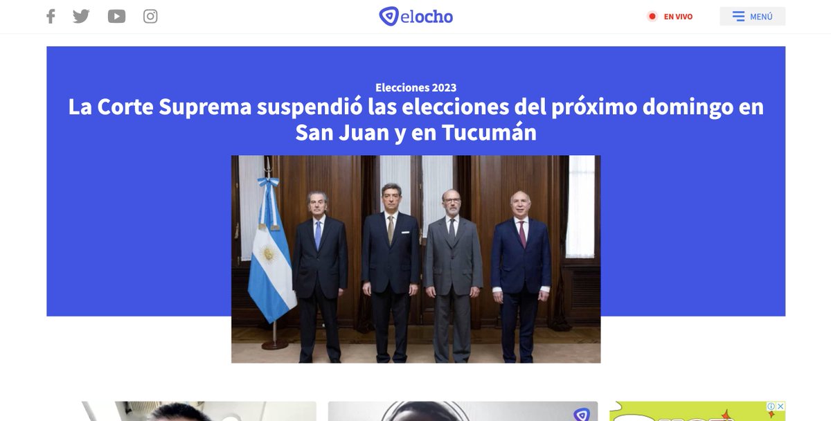 frontaly's tweet photo. AHORA | Se suspenden las elecciones en #SanJuan y #Tucumán previstas para el próximo domingo y así lo cuentan medios que diseñamos e integramos #Elecciones2023 #Editorial #noticias #Manzur #frontaly #ux #elecciones https://t.co/BYWWNjulzH