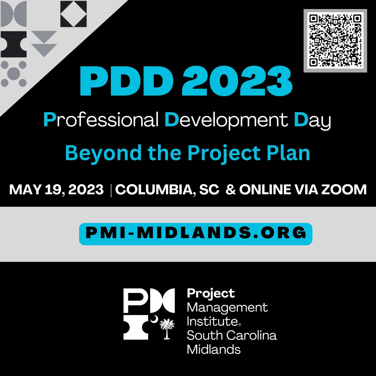 Our PDD 2023 is themed “Beyond the Project Plan,” with opportunities to network with other professionals, interact with our sponsors, and learn from our esteemed group of speakers.

Speakers + Sponsors + Learning + Networking = #PDD2023SC

REGISTER: bit.ly/PDD2023SC