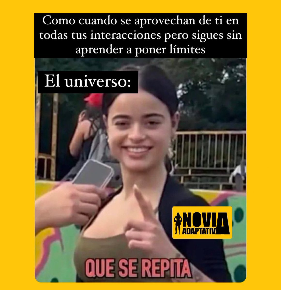 NoviaAdaptativa's tweet photo. #MEMEntiende 

Los #patrones están ahí para mostrarnos algo…. ¡A sufrir no viniste! Tienes el poder de escribir otra historia, ajusta el foco, edita el guion! TU MERECES 💋 #codependencia #noviaadaptativa #queserepita https://t.co/oNamxzRUgc