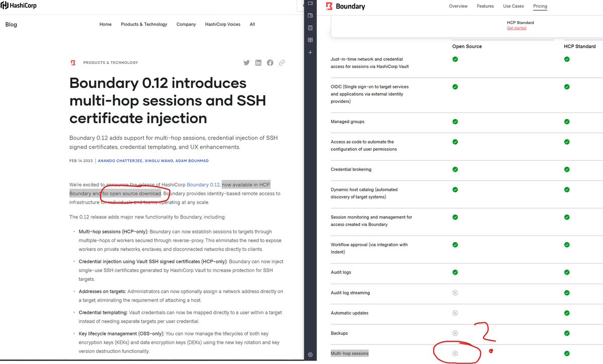 Hi <a href="/HashiCorp/">HashiCorp, an IBM Company</a> - awesome #Boundary 0.12 release! Thanks for that! Just a short question reg. multi-hop sessions, is the price page not up2date?