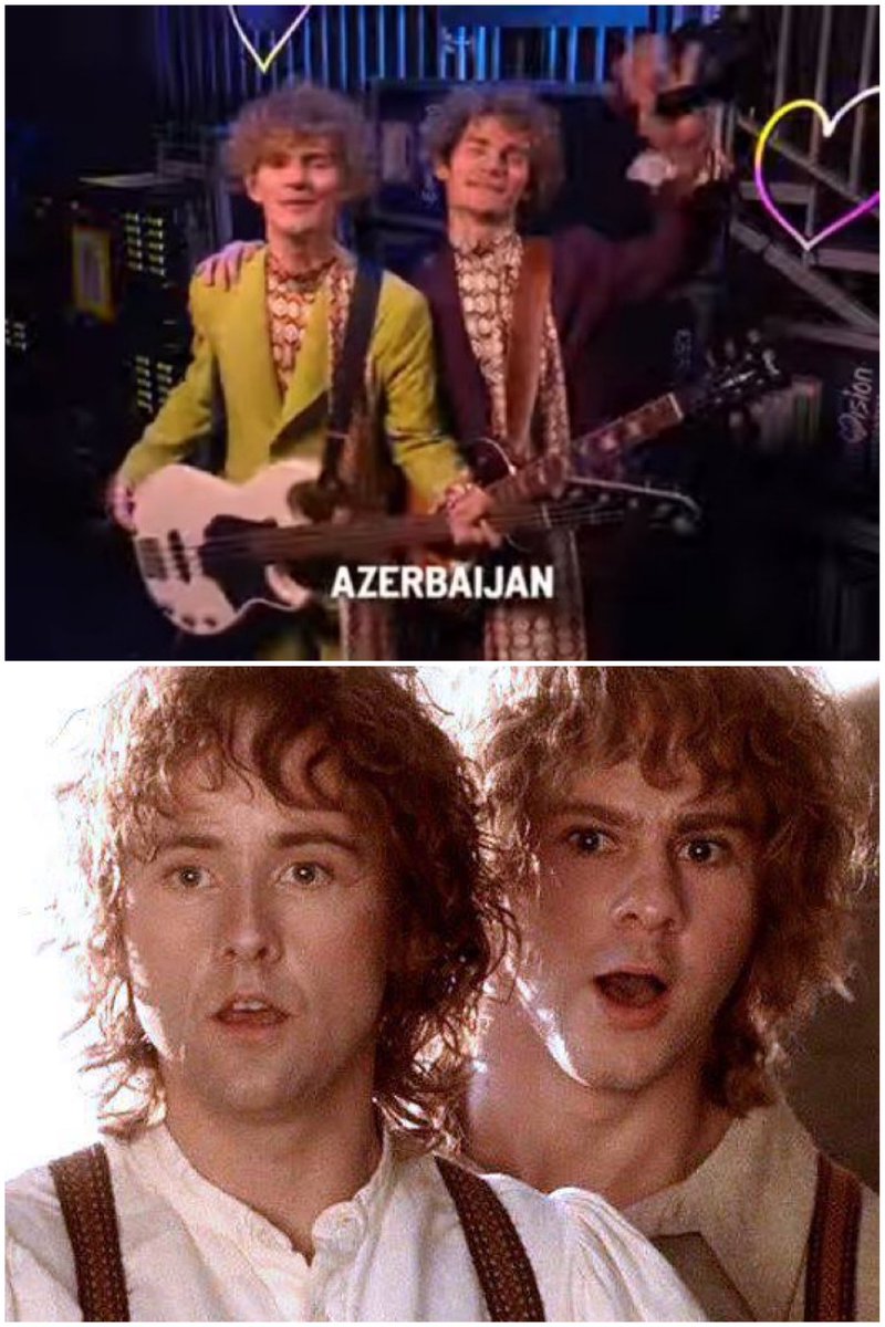 Waar heb ik die meer gezien? #Azerbaijan #hobbits #Eurovision2023