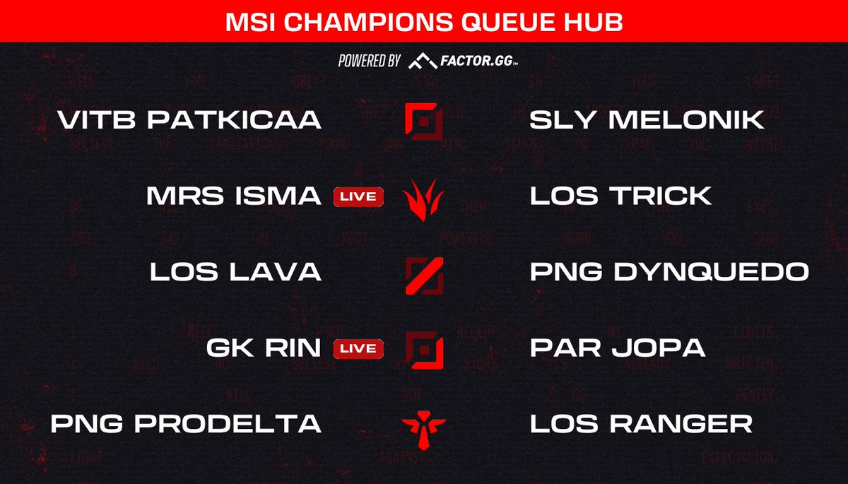 EMEA Champions Queue tweet media