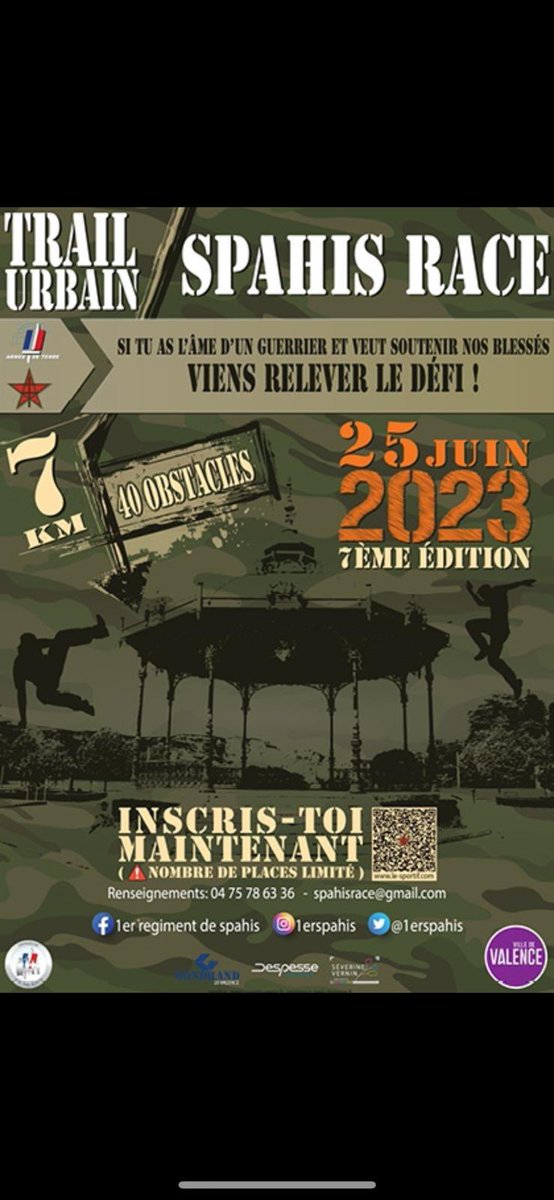 1erSpahis's tweet image. J-45 avant nos portes ouvertes à l’occasion des 80 ans de la victoire des #Spahis à El Alamein
#SaveTheDate : trail urbain, concert de plusieurs fanfares, tableaux historiques, présentations statiques et dynamiques de matériels… en liaison avec la @VilledeValence
Tout est là ⤵️
