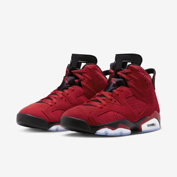 SnkrsStock's tweet photo. Jordan 6 Retro "Varsity Red" official images https://t.co/d57mT2a7Ot