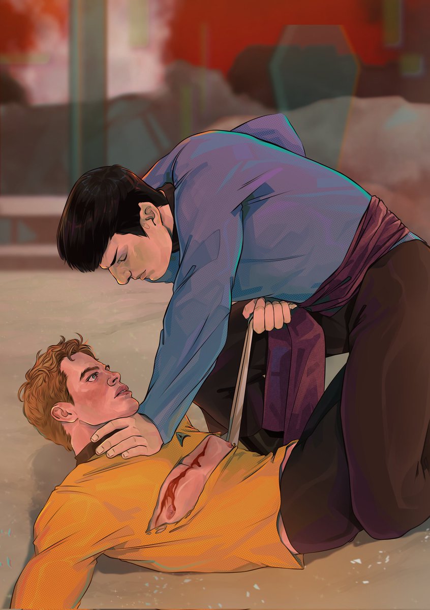 AOS Amok Time 
For @AOSRenaissance Zine 

#aos #startrekaos #startrekreboot #spirk #aosspirk #aoskirk #aosspock #jimkirk #spock #jamestkirk #schntgaispock