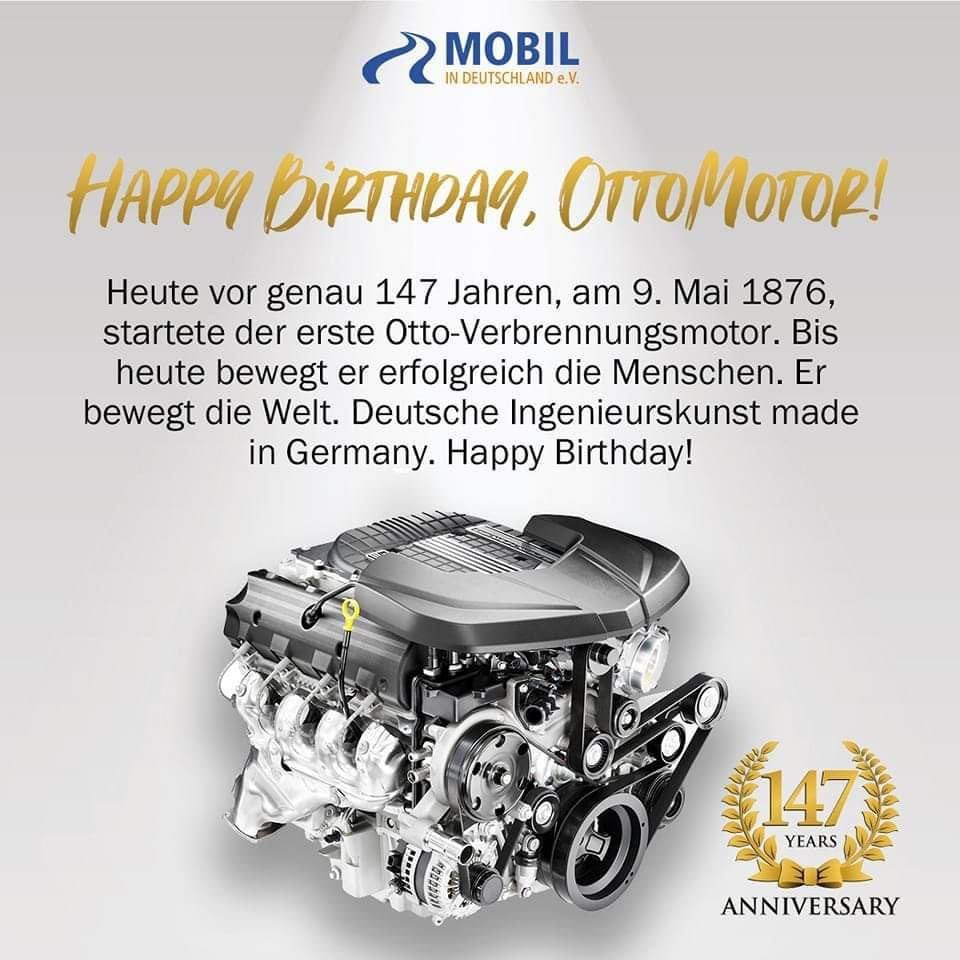 ErmertMarkus's tweet photo. НАРРY BiRTHDAY #OTTOMOTOR!
Heute vor genau 147 Jahren, am 9. Mai 1876, startete der erste Otto-Verbrennungsmotor. Bis heute bewegt er erfolgreich die Menschen. Er bewegt die Welt. Deutsche Ingenieurskunst made in #Germany. https://t.co/UldUmIJIy4