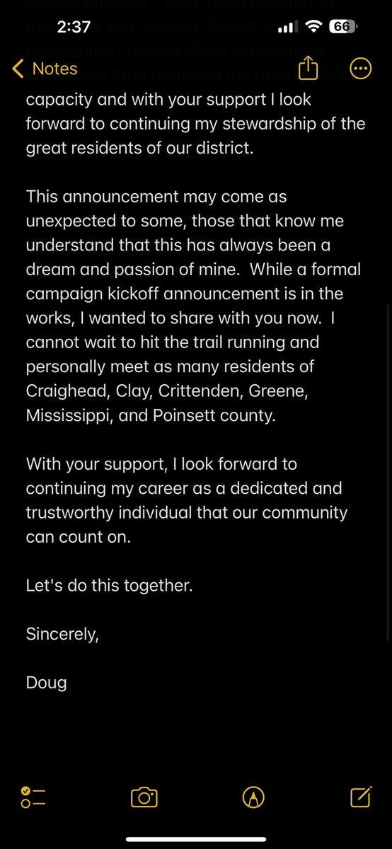 BrimhallDoug's tweet photo. My announcement for Circuit Judge, Division 4, 2nd Judicial district. https://t.co/PaWet87aoj